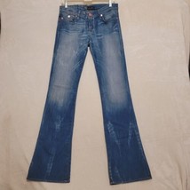Rock &amp; Republic Jeans Womens Size 30 Blue Flare Leg Rhinestones - £22.08 GBP