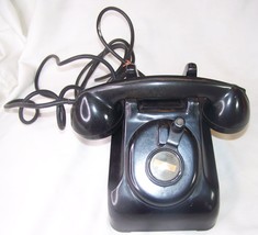 Vintage 1930&#39;s Bakelite LEICH  Magneto Crank Telephone All Original Antique 901B - £79.12 GBP