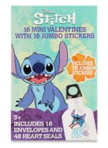 Disney Stitch 16 Valentines with 16 Jumbo Stickers - $9.99