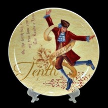 Noble Excellence 12 Days of Christmas TENTH DAY Salad Plate 8.25&quot; Lords Leaping - £12.99 GBP