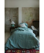 Linen Bedding Set in Ocean Mint (1 Duvet Cover + 2 Pillowcases) - £140.01 GBP - £162.04 GBP