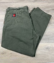 Wrangler Riggs Workwear Pants 44x30 Ripstop Cargo Relaxed Fit Green Cotton - £15.33 GBP