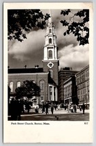 Boston Massachusetts Park Street Church RPPC Postcard C26 - £6.35 GBP