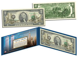 USA $2 Dollar Bill World Trade Center  9 / 11 10th Anniversary GOLD HOLOGRAM - $18.50