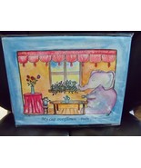 My Cup Overflows With Blessings Psalm 23:5 Picture W/Elephant &amp; Mouse NEW - £17.48 GBP