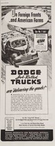 1942 Print Ad Dodge Job-Rated Trucks Farm Stake Truck with Milk Cans &amp; B... - $21.37