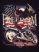 American Riders: Freedom Motorcycles Choppers Bikes Biker Apparel T Shirt XL - $15.10