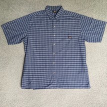 Dickies Shirt Adult XXL 50-52 Blue Plaid Button Up Camp Casual Outdoor Mens - $18.50