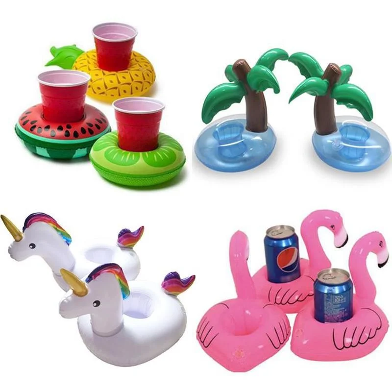 Inflatable Flamingo Floating Drink Cup Holder Pool Toys Children Float Swimming - £16.61 GBP+