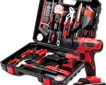 110 Pc. Household Power Tools Drill Set With 21V Li-Ion Battery And Char... - $103.99