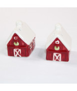 NEW SET OF RED BARNS MINI SALT And PEPPER SHAKERS New Without Tags Red &amp;... - $8.75