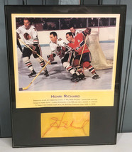 Henri Rocket Richard Montreal Canadiens Autograph Cut Signature 8x10 Photo - £107.90 GBP