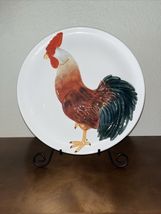 CCBC Large 13" Embossed Rooster Decorative Plate Serving Dish Farmhouse ... - $24.74