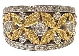 Women&#39;s Cluster ring 18kt Yellow and White Gold 449018 - $1,999.00