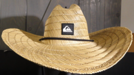 New Quik Silver Tan Sun Hot Weather Summer Gardening Outdoor Straw Hat Size S/M - £26.02 GBP