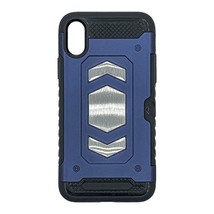 for iPhone X/Xs Card Holding Armor Style Case BLUE - £6.00 GBP