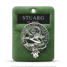 Clan Stuart Of Bute Scottish Crest Badge Brooch Pin for Clothes Gift Sou... - $11.86