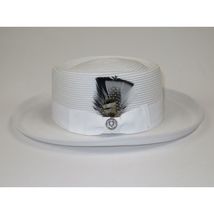 Men Bruno Capelo Braid Straw Style Spring Hat Wide Brim GAMBLER GAMS201 White image 4