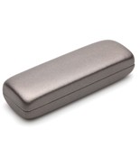 NEW Nice Long Grey Eyeglasses Glasses Hard Case W/ Cleaning Cloth 165-58... - $14.73 CAD