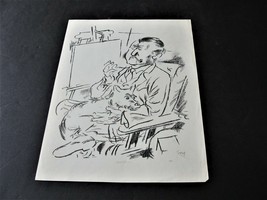 &quot;Self Portrait&quot; By George Grosz - 1939 Cartoon Art Sketch Reproduction Print. - £8.95 GBP