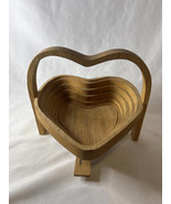 Vintage John Klein  Nested Heart Wooden Collapsable  Basket - $25.99