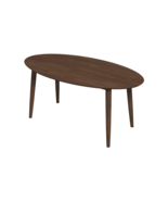 Ada Walnut Oval Dining Table: Mid-Century Modern - $471.33 CAD