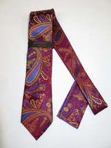 Mens Steven Land 100% Woven Silk Big Knot Tie and Hankie Set BW2411-05 Wine image 3