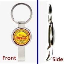 classic vintage Coke Coca-Cola Pendant or Keychain silver secret bottle ... - $13.43