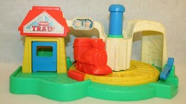 VTG 1990 Playskool Train Station Push & Go Red Blue Green Yellow Works - $49.95