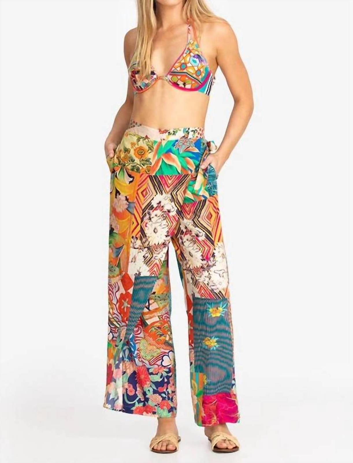 Johnny Was side wrap pant in Multi