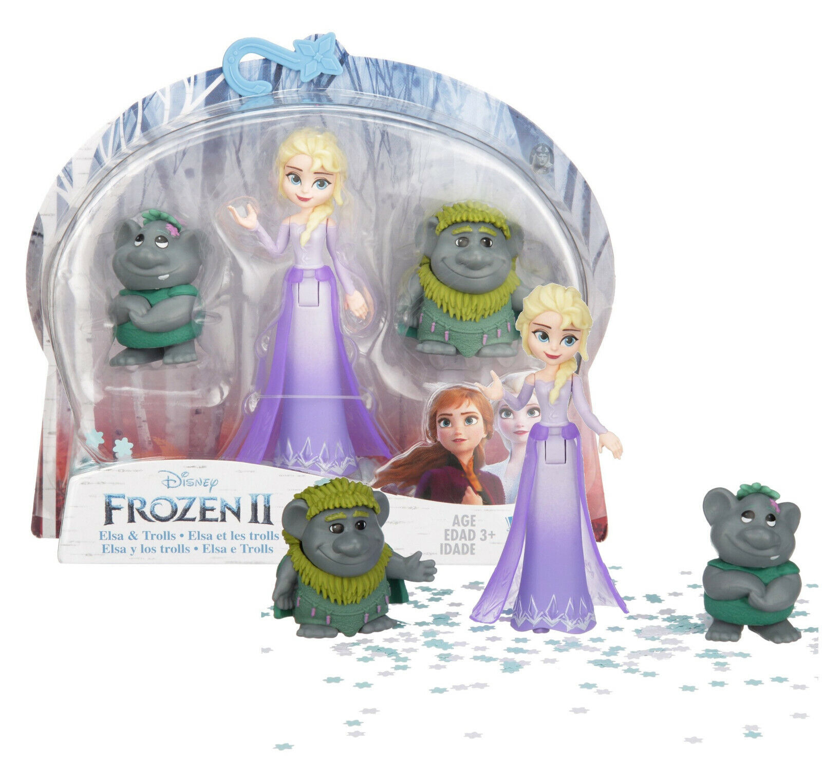 Disney Frozen II Elsa & Trolls 4in Doll New in Package - £9.49 GBP