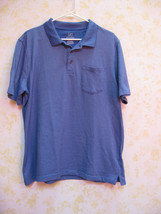 Mens Short Sleeve polo Golf shirt Blue Lg 42-22 Cotton blend by George P... - $12.75