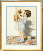 Bucilla Mine Puppy Child Bessie Pease Guttmann Counted Cross Stitch Kit 11 x 14 - $21.99