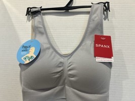 SPANX Breast of Both Worlds Reversible Tank Bra 30021R Grey/Ivory SMALL NWT - $25.00