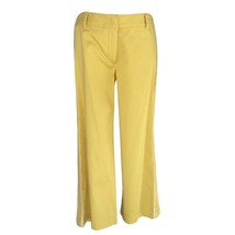 BCBG MAXAZRIA Stretch Cotton Spandex Crop Pant New Yellow White $134 NWT - $39.95