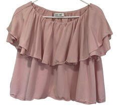 DO+BE Top Cropped Off Shoulder Pink Size S - $12.38