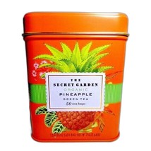 The Secret Garden Pineapple Green Tea USDA Organic Tin Box Eco-Friendly 50 Bags - £16.85 GBP