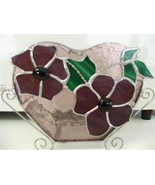 Stained Glass Potpouri Holder Nic Nack Nicnak Vase Violet Great Mothers ... - $16.82