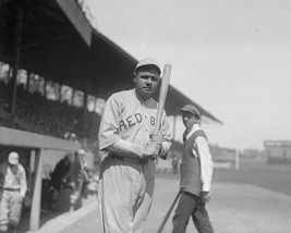 Babe Ruth in Boston Red Sox uniform holding baseball bat 1919 Photo Print - $8.81+