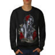 Wellcoda Miss Roses Beautiful Mens Sweatshirt,  Casual Pullover Jumper - £24.08 GBP+