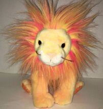 TY beanie buddies  Bushy the Lion  2000 orange yellow tie dye - $10.29