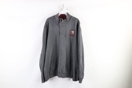 Vintage Tommy Hilfiger Mens XL Faded Spell Out Henley Pullover Sweater Gray - £39.77 GBP