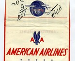 American Airlines Ticket Jacket in Spanish  1950&#39;s Route Map  - £27.66 GBP