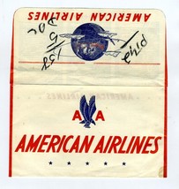 American Airlines Ticket Jacket in Spanish  1950&#39;s Route Map  - £27.42 GBP