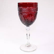 Cristal D&#39;Arques Durand Luminarc Wine Water Goblet Glass Ruby Red 8&quot; Wine Goblet - £13.10 GBP