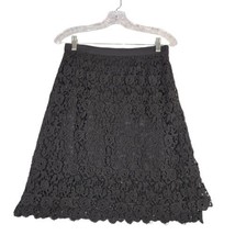 Elevenses Anthropologie Womens Size 6 Black Crochet Skirt Layered Boho Peasant - £19.46 GBP