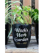 Wicca Witchcraft Ceramic Witch&#39;s Herb Garden Flowers Plant Planter Pot H... - €15,44 EUR