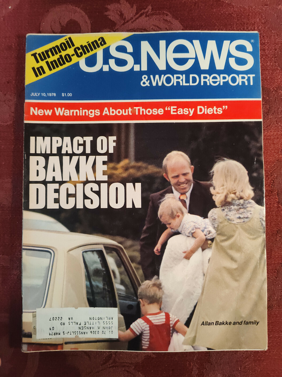 U S NEWS World Report Magazine July 10 1978 Bakke Decision Affirmative A... - $14.40