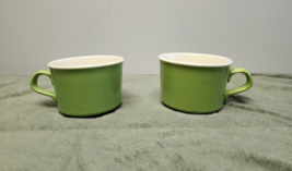 Vintage Taylor Smith Taylor Green Span Coffee Cups Mug Set of 2 - £7.90 GBP