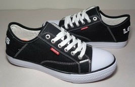 Levi&#39;s Size 7 M NORA CT CVS Black Canvas Sneakers New Women&#39;s Shoes - £53.35 GBP